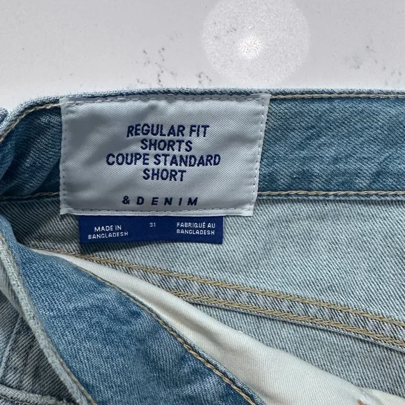 H&M regular fit distressed jean shorts - Picture 2 of 7